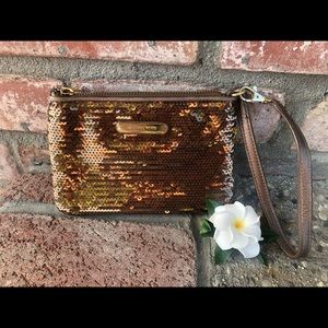 Michael Kors Gold Sequin Wristlet